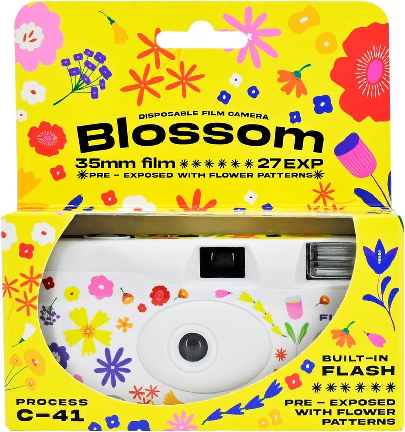 Retocolor Blossom 400 35mm Disposable Film Camera 27EXP, ISO400, Color Negative Film, Focus Free, Easy to Use, Built in Flash, Single Use (Film and Battery Included) (Blossom) - Image 1